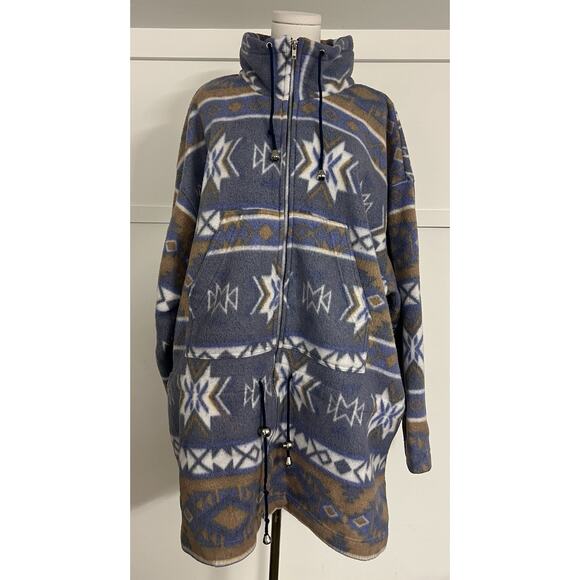 Vintage G4000 Southwestern Aztec Fleece Jacket Plus Size 22W Boho Style - Picture 1 of 10